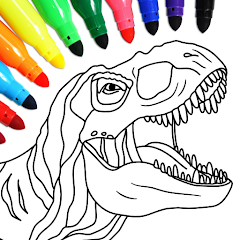 Dino Coloring Game img